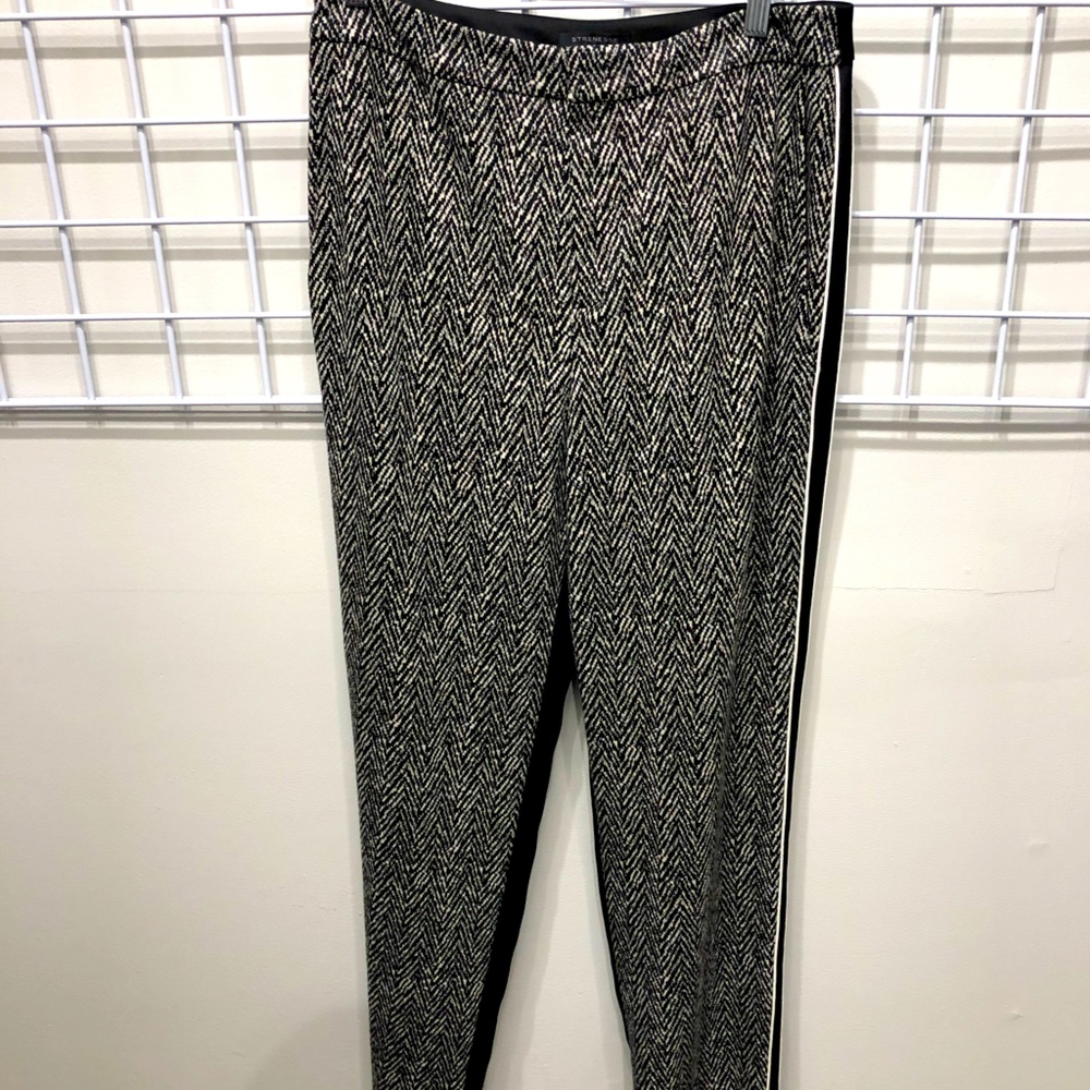 Strenesse black herringbone pants NWT